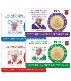 Lot 4 x Coincard Vatican 2019