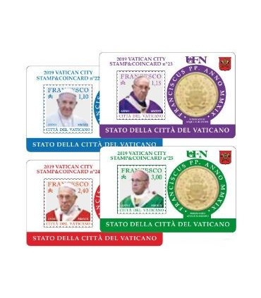 Lot 4 x Coincard Vatican 2019