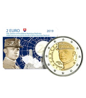 Coincard 2 Euro Slovaquie 2019 BU - Milan Rastislav Štefánik