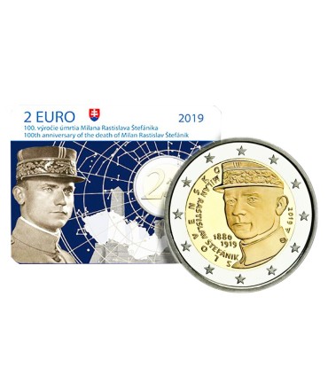 Coincard 2 Euro Slovaquie 2019 BU - Milan Rastislav Štefánik