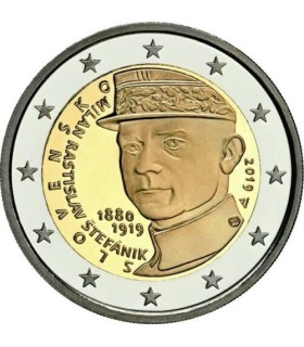 Coincard 2 Euro Slovaquie 2019 BU - Milan Rastislav Štefánik