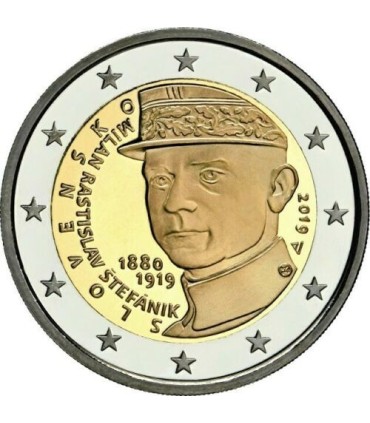 Coincard 2 Euro Slovaquie 2019 BU - Milan Rastislav Štefánik