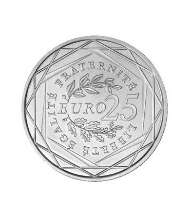 25 Euro Argent 2009 - Auteur: Atelier de Gravure
Poids: 18 gr  0,63 oz
Diamètre: 33 mm  1,30 inch
Tirage: 250 000
Métal: Arg