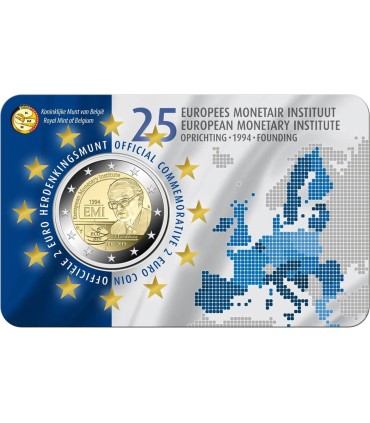 Coincard Flamande 2 Euro Belgique 2019 - 25 ans de l’Institut monétaire européen
