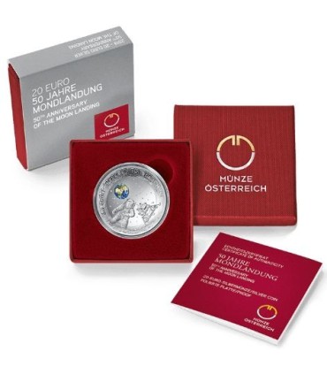 20 Euro Autriche 2019 - 50 ans du 1er Alunissage