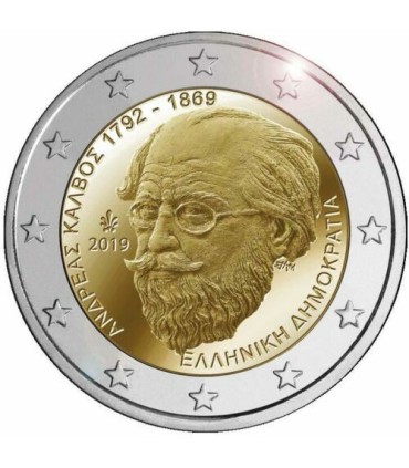 2 Euro Grèce 2019 - 150e anniversaire de la mort d’Andreas Kalvos
