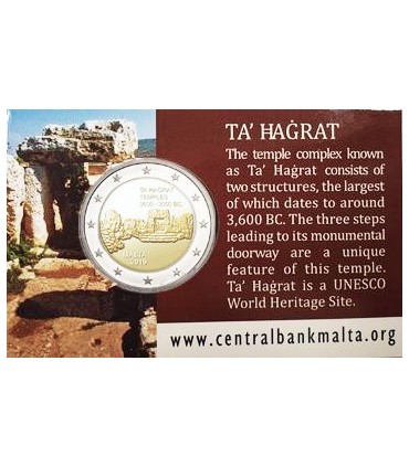 2 Euro Malte 2019 - Temple de Ta'hagrat