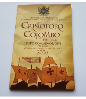 2 EURO SAINT MARIN 2006 Christophe Colomb - Saint Marin 2006 - 2 € - " Christophe Colomb "
 
Dessin commémoratif : 500e annive