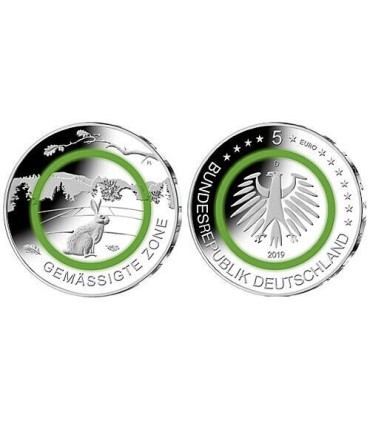 5 x 5 Euro Allemagne 2019 Belle Epreuve