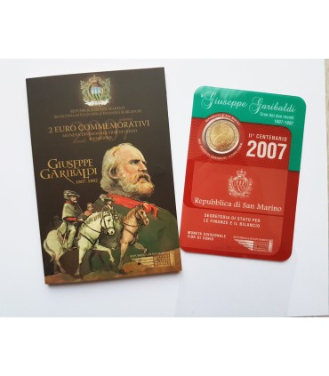 2 Euro SAINT MARIN 2007 Garibaldi - Saint Marin 2007 - 2 € - " Giuseppe Garibaldi "
 
Dessin commémoratif : bicentenaire de la