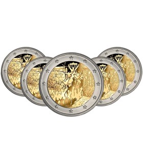5 x 2 euro Allemagne 2019 Mur de Berlin