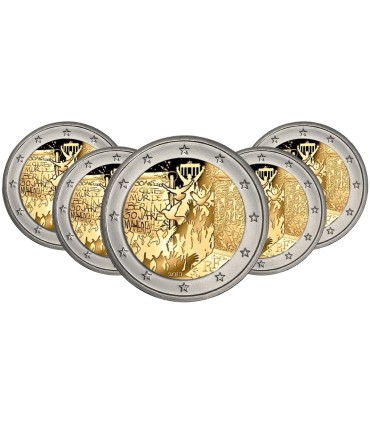 5 x 2 euro Allemagne 2019 Mur de Berlin