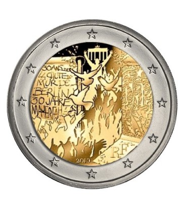 5 x 2 euro Allemagne 2019 Mur de Berlin