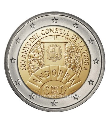 2 Euro Andorre 2019 600 ans du Conseil de la Terre