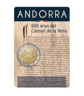 2 Euro Andorre 2019 600 ans du Conseil de la Terre