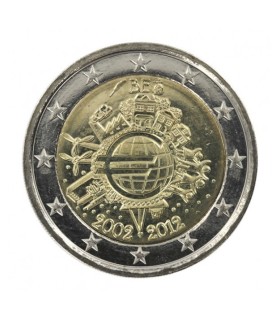 2 Euro "10 ans de l'euro " Belgique 2012 -  
Thème: 2 € commémorative 10 Ans de l'Euro Belgique 2012.
 
 Tirage : 5 000 000 e