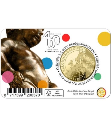 Coincard Francaise 2,50 Euro Belgique 2019 - Manneken Pis