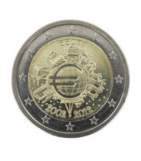 2 Euro "10 ans de l'euro " Estonie 2012 -  
Thème: 2 € commémorative 10 Ans de l'Euro Estonie 2012.
 
 Tirage : 2 000 000 exempl