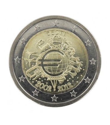 2 Euro "10 ans de l'euro " Estonie 2012 -  
Thème: 2 € commémorative 10 Ans de l'Euro Estonie 2012.
 
 Tirage : 2 000 000 exempl