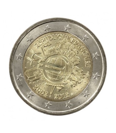 2 Euro "10 ans de l'euro " France 2012 -  
Thème: 2 € commémorative 10 Ans de l'Euro France 2012.
 
 Tirage : 10 000 000 exempla