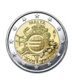 2 Euro "10 ans de l'euro " Malte 2012 -  
Thème: 2 € commémorative 10 Ans de l'Euro Malte 2012.
 
 Tirage : 450 000 exemplair