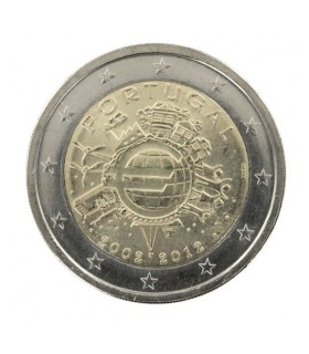 2 Euro "10 ans de l'euro " Portugal 2012 -  
Thème: 2 € commémorative 10 Ans de l'Euro Portugal 2012.
 
 Tirage : 500 000  exemp