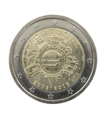 2 Euro "10 ans de l'euro " Portugal 2012 -  
Thème: 2 € commémorative 10 Ans de l'Euro Portugal 2012.
 
 Tirage : 500 000  exemp