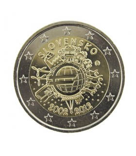 2 Euro "10 ans de l'euro " Slovaquie 2012 -  
Thème: 2 € commémorative 10 Ans de l'Euro Slovaquie 2012.
 
 Tirage : 1 000 000 ex