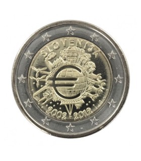 2 Euro "10 ans de l'euro " Slovénie 2012 -  
Thème: 2 € commémorative 10 Ans de l'Euro Slovénie 2012.
 
 Tirage : 1 000 000 exem