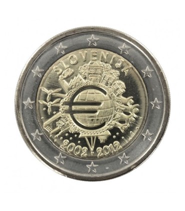 2 Euro "10 ans de l'euro " Slovénie 2012 -  
Thème: 2 € commémorative 10 Ans de l'Euro Slovénie 2012.
 
 Tirage : 1 000 000 exem