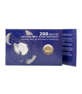 Coincard 2 Euro Estonie 2020 Bu - 200 ans de la découverte de l'antarctique