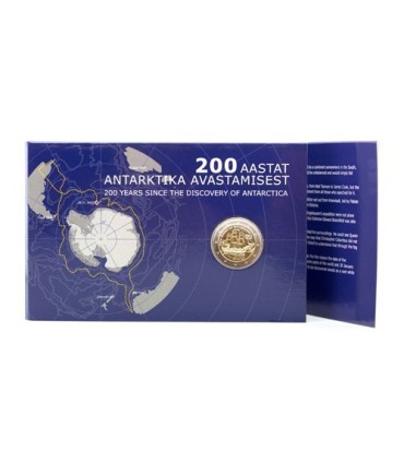 Coincard 2 Euro Estonie 2020 Bu - 200 ans de la découverte de l'antarctique