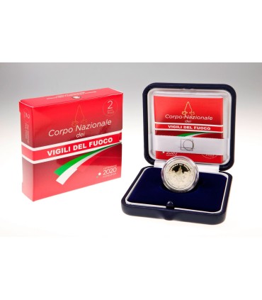 2 Euro Italie 2020 BE -  80 ans du corps des sapeurs pompiers