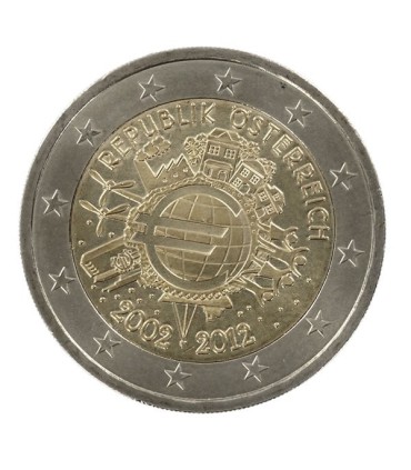 2 Euro "10 ans de l'euro" Autriche 2012 -  
Thème: 2 € commémorative 10 Ans de l'Euro Autriche 2012.
 
 Tirage : 11 300 000 exem