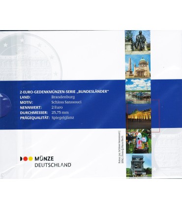 5 x 2 euro BE Allemagne 2020 Palais de Sanssouci