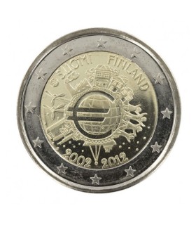 2 Euro "10 ans de l'euro " Finlande 2012 - Thème:2 € commémorative 10 Ans de l'Euro Finlande 2012.
 
 Tirage : 1 000 000 exempla