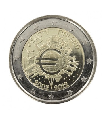 2 Euro "10 ans de l'euro " Finlande 2012 - Thème:2 € commémorative 10 Ans de l'Euro Finlande 2012.
 
 Tirage : 1 000 000 exempla