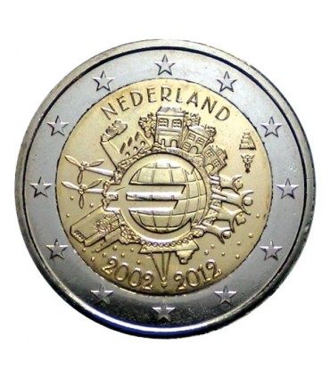 2 Euro "10 ans de l'euro "Pays Bas 2012 -  
Thème: 2 € commémorative 10 Ans de l'Euro Pays-Bas 2012.
 
 Tirage : 5 500 000 exemp