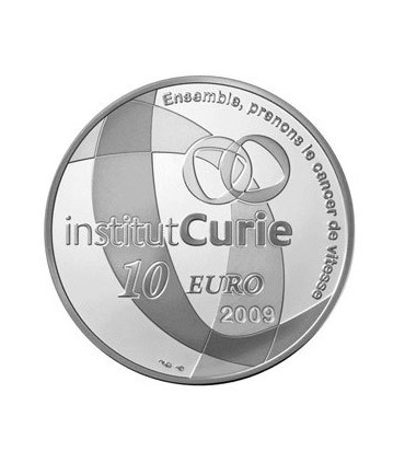 10 Euro Institut Curie 2009 - Auteur: Atelier de Gravure

Poids: 22,20 g  0,78 oz

Diamètre: 37 mm  1,46 inch

Tirage: 10 000

M