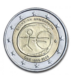 2 Euro EMU Grèce 2009 -  
Thème: 2 € commémorative EMU Grèce 2009.
 
 Tirage :5 000 000  exemplaires
 
Description:
Tous les pay