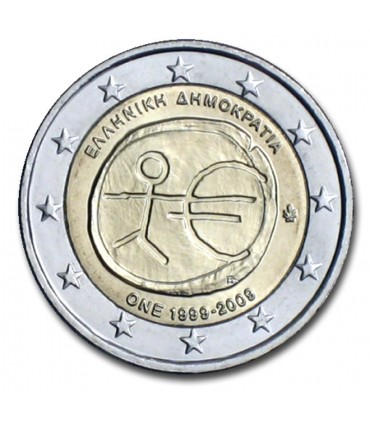 2 Euro EMU Grèce 2009 -  
Thème: 2 € commémorative EMU Grèce 2009.
 
 Tirage :5 000 000  exemplaires
 
Description:
Tous les pay