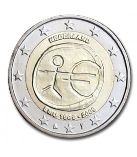 2 Euro EMU Pays-bas 2009 - Thème: 2 € commémorative EMU Pays Bas 2009.
 
 Tirage : 5 000  000 exemplaires
 
Description:
Tous le