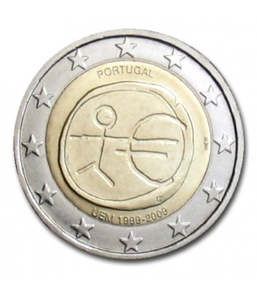 2 Euro EMU Portugal 2009 -  
Thème: 2 € commémorative EMU Portugal 2009.
 
 Tirage : 1 285 000 exemplaires
 
Description:
Tous l