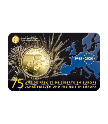Coincard 2,50 Euro Francaise Belgique 2020 - 75 ans paix et liberté en Europe