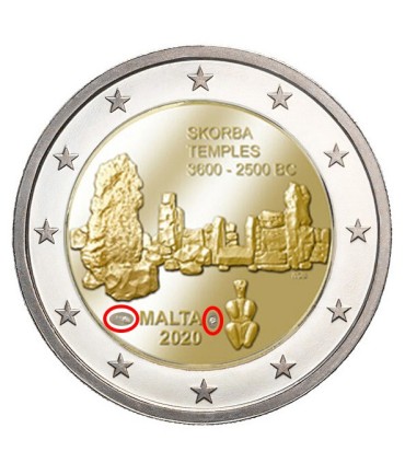 Coincard 2 Euro Malte 2020 - Temple de Skorba