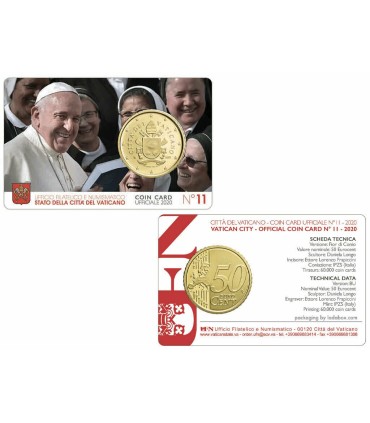 Coincard 50 cents Vatican 2020