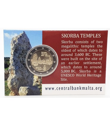 Coincard 2 Euro Malte 2020 - Temple de Skorba