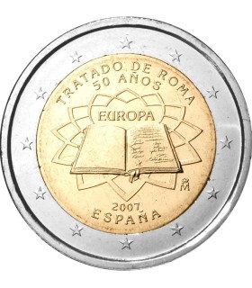 2 Euro Espagne 2007 Traité de Rome -  
Thème: 2 € commémorative au traité de Rome Espagne 2007.
 
 Tirage : 8 000 000 exempla