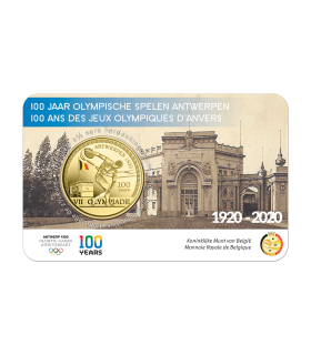 Coincard colorisée 2,50 Euro Belgique 2020 - JO d'Anvers
