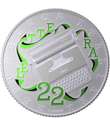 3 x 5 euro Italie 2020 - Excellence à l'italienne - Machine à écrire